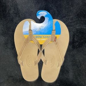 Rainbow Sandals Women's Single Layer light tan Leather Sandal Narrow Strap